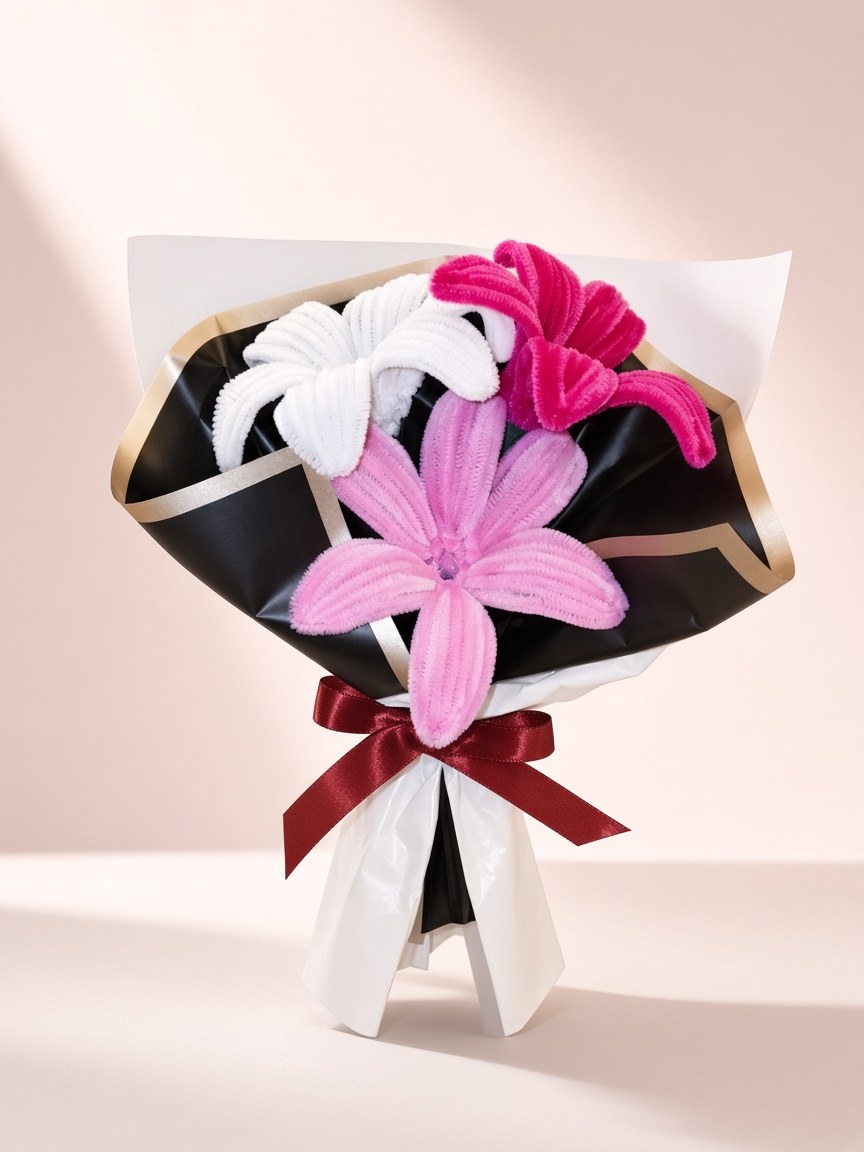 Blush Lily Keepsake handmade flower arrangement